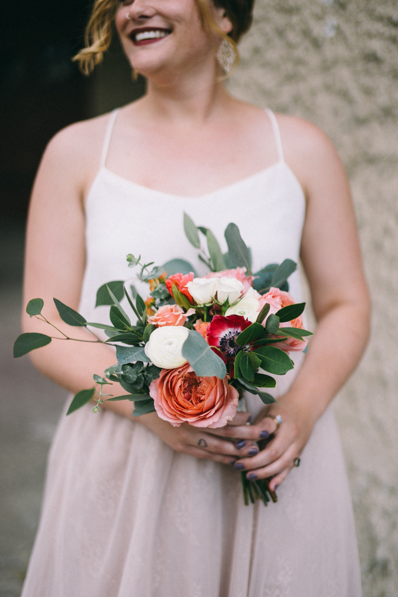 Bridesmaid in front of Minnesota Boat Club