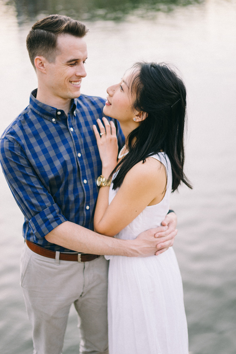 St Paul engagement photos by the river