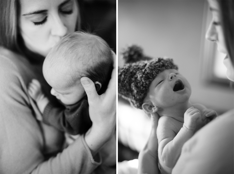Mother and baby black and white | Maine Wedding and Portrait Photographer