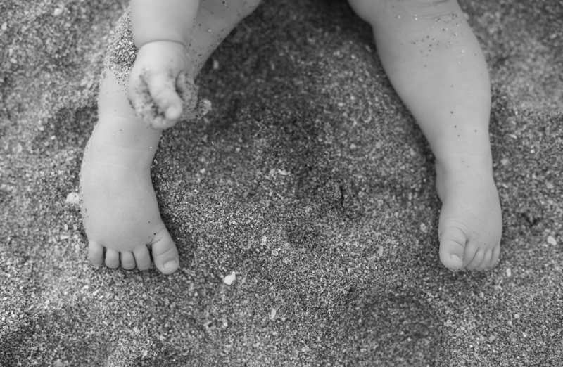 Babies toes in the sand | Maine Wedding & Portrait Photographer