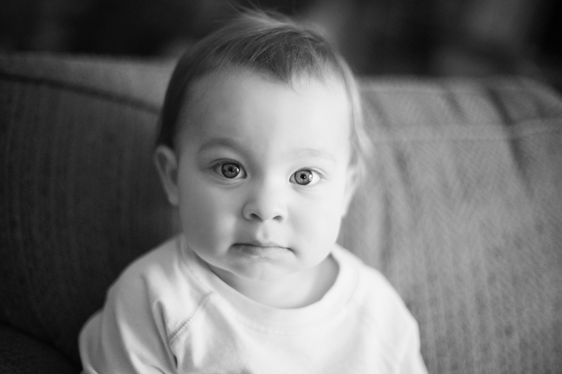 Baby boy black and white picture | Maine Wedding & Portrait Photographer