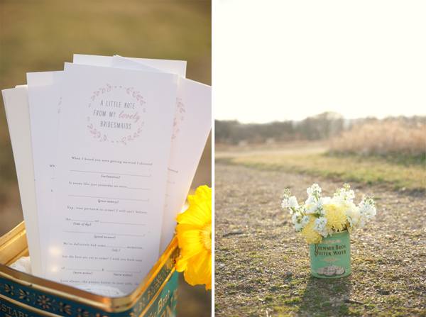 Wedding mad-libs in vintage tin | Maine Wedding & Portrait Photographer