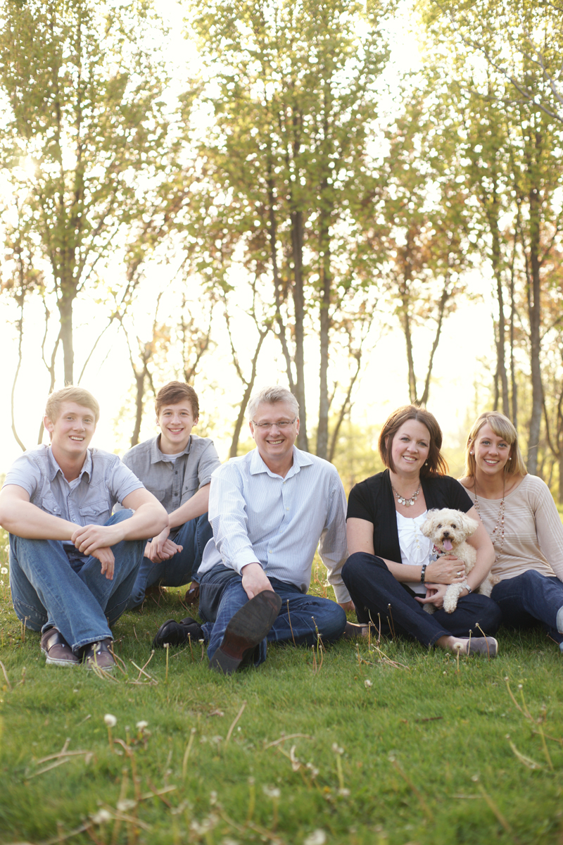 Family session with dog in wisconsin