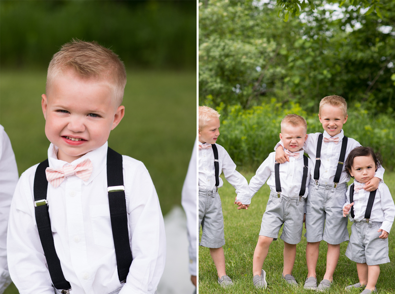 Ring Bearers with suspenders and shorts