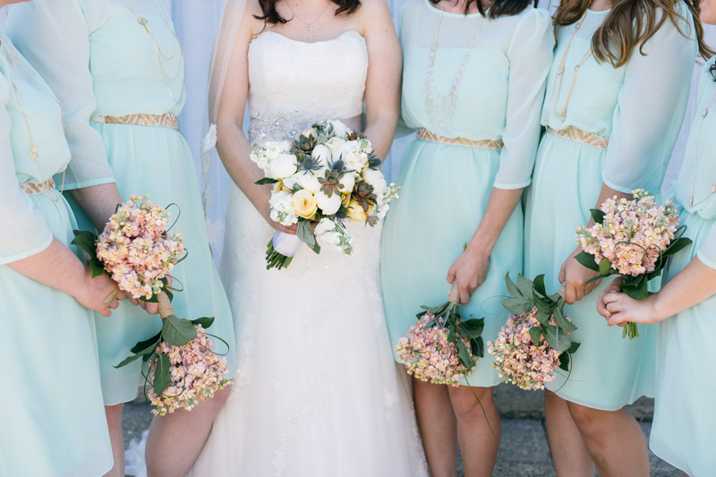 bridal party gold and teal