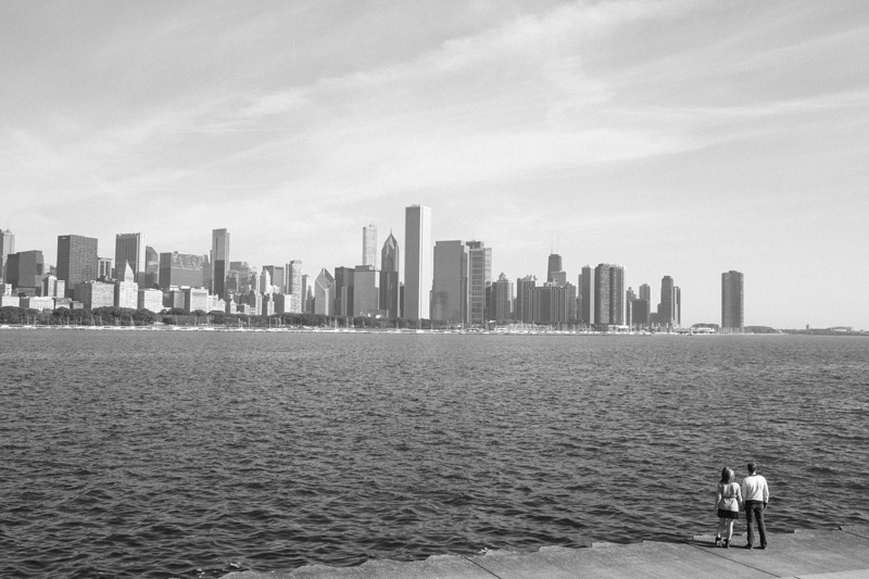 chicago skyline engagement photos