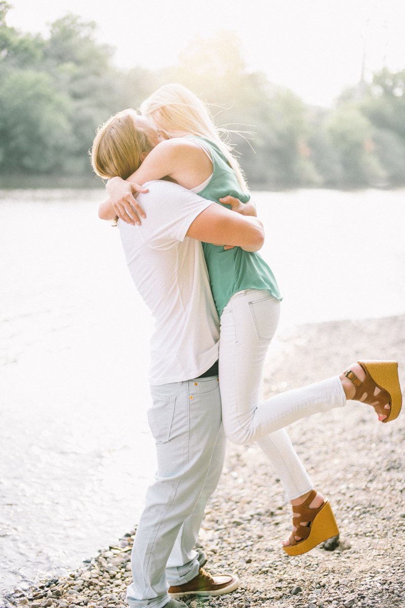 engagement photos by the river minneapolis