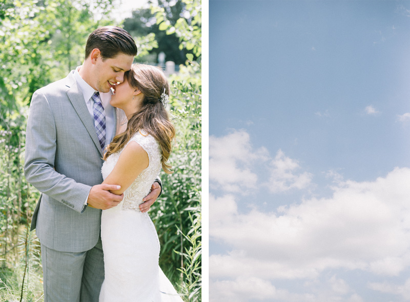 summer bride and groom pictures at minnehaha park minnesota