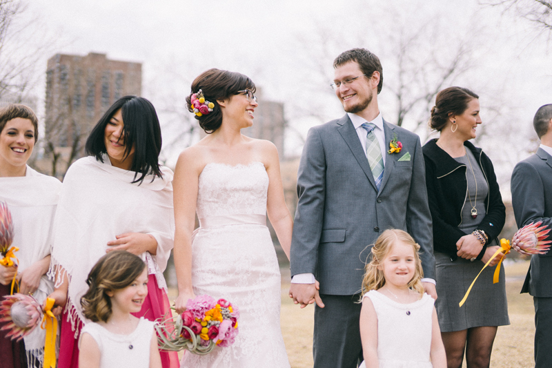 Minneapolis skyline wedding photos