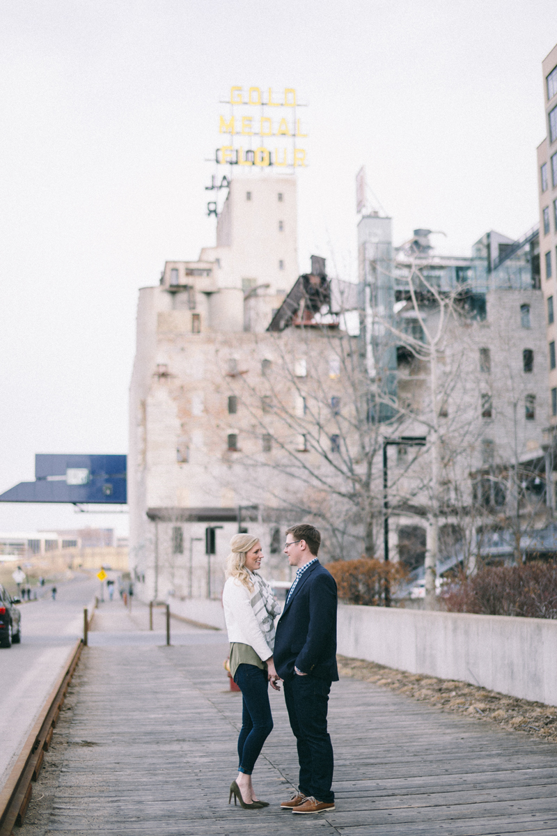 Minneapolis engagement photos by Stone Arch Bridge