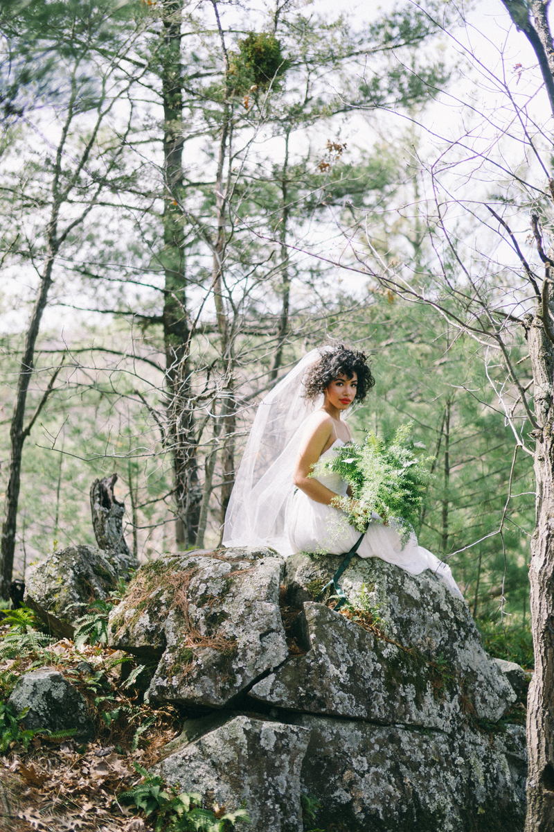 Forest bridal portrait