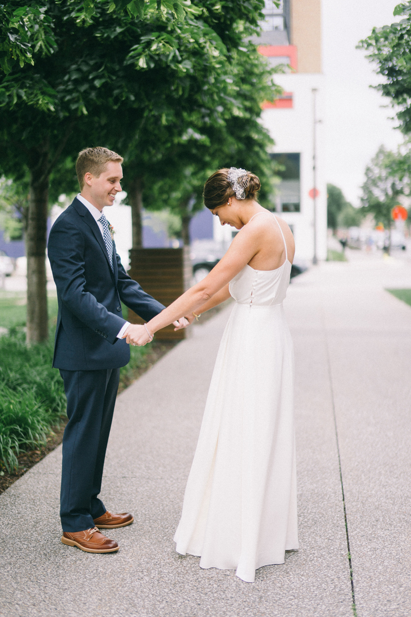 Minneapolis wedding photography first look