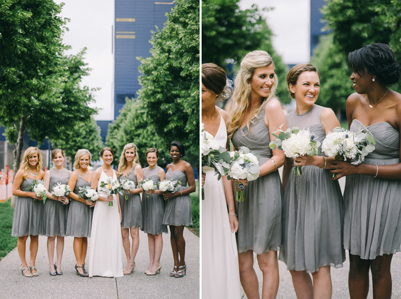 downtown minneapolis bridal party photos