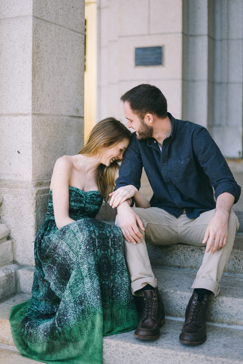 Minneapolis engagement photos by the Basilica of St Mary's