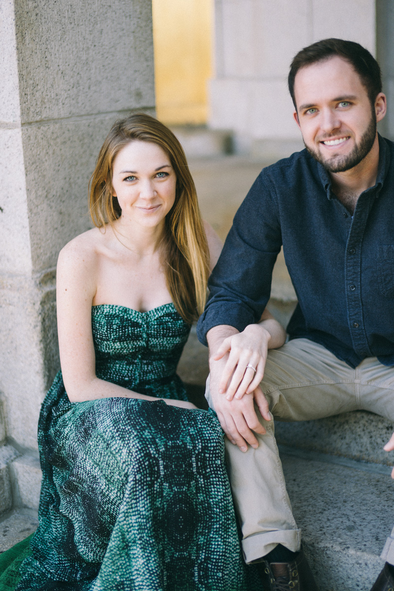 Minneapolis engagement photos by the Basilica of St Mary's