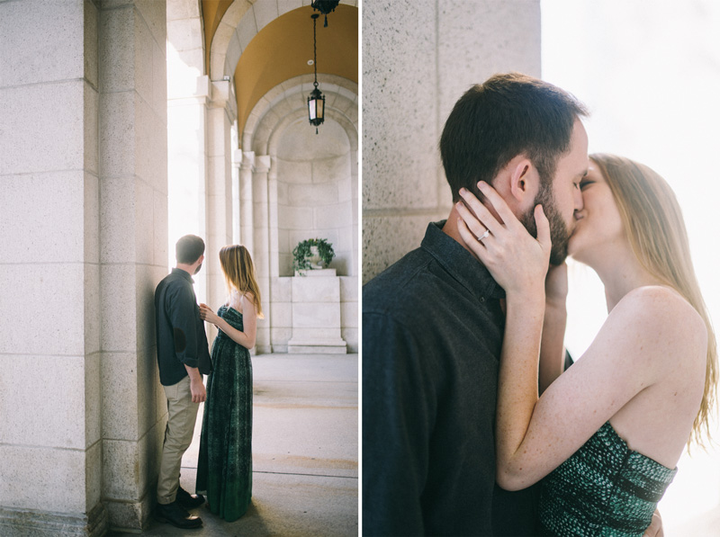 Minneapolis engagement photos by the Basilica of St Mary's