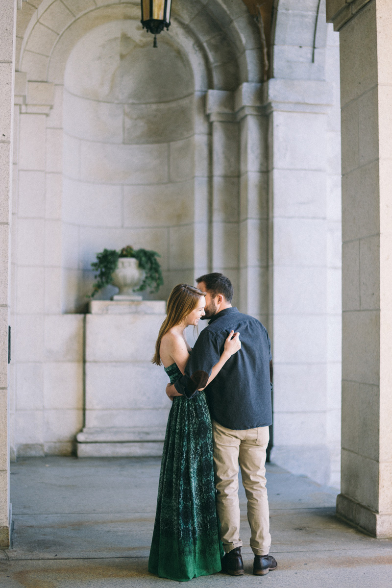 Minneapolis engagement photos by the Basilica of St Mary's