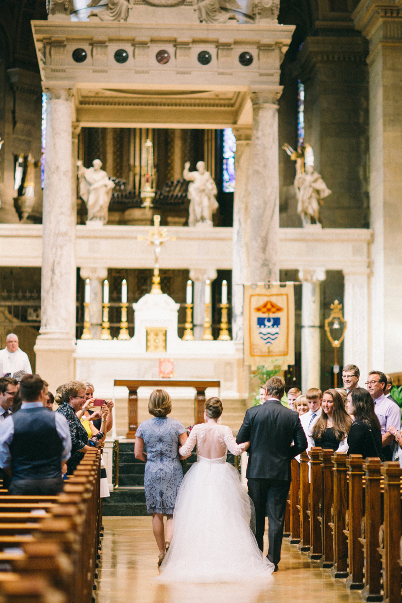 Minneapolis fine art wedding photography in the Basilica of St Marys