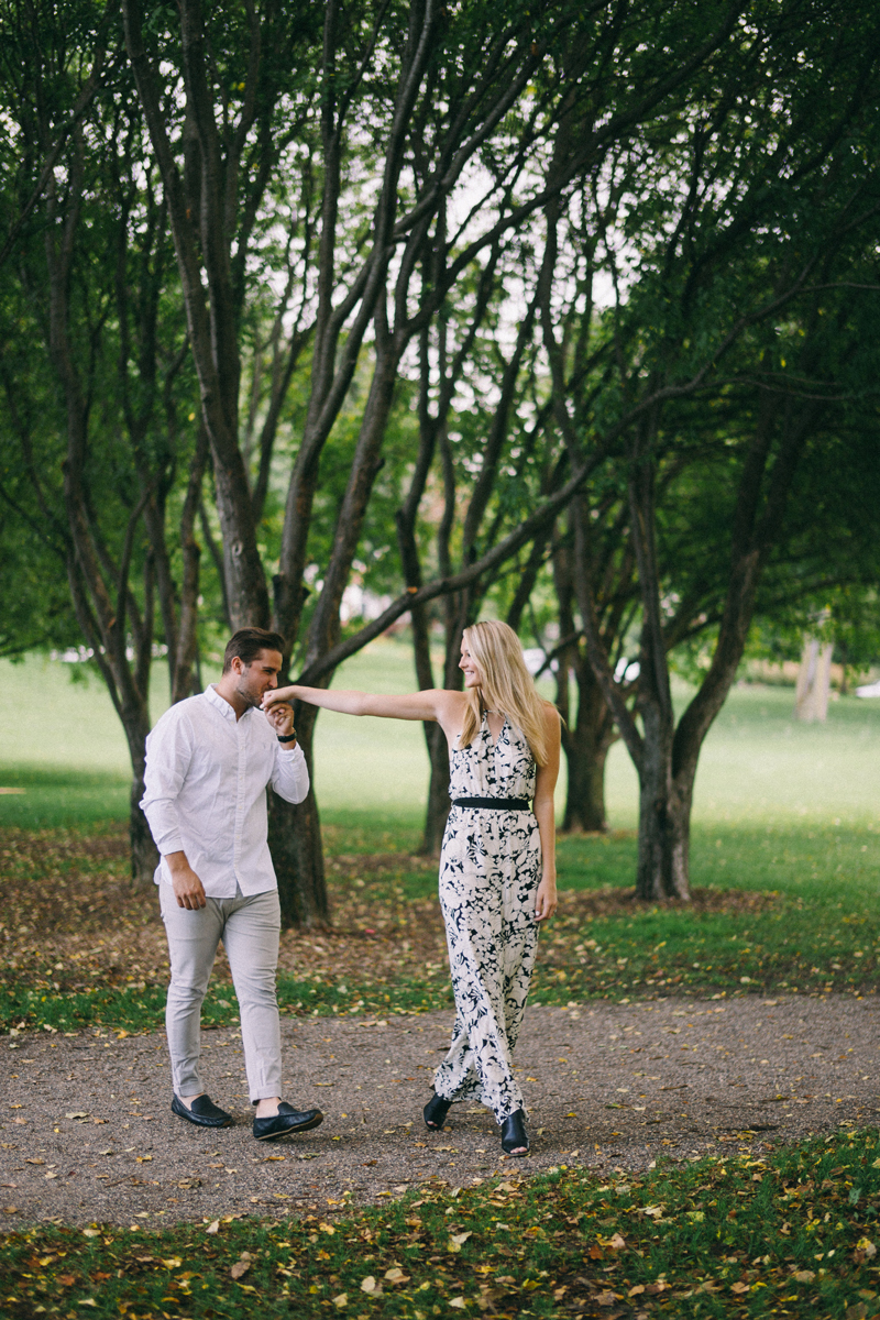 Lake Harriet Rose Garden Engagement Session Minneapolis