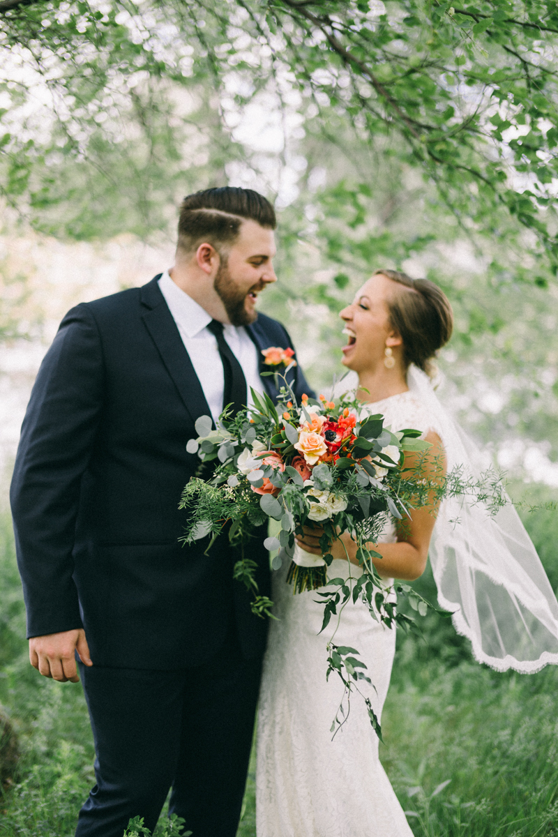 Bride and Groom in St Paul Minnesota