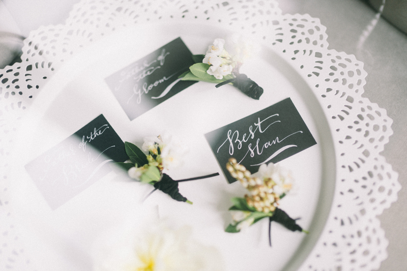 Paris inspired wedding calligraphy by Hooked Calligraphy 