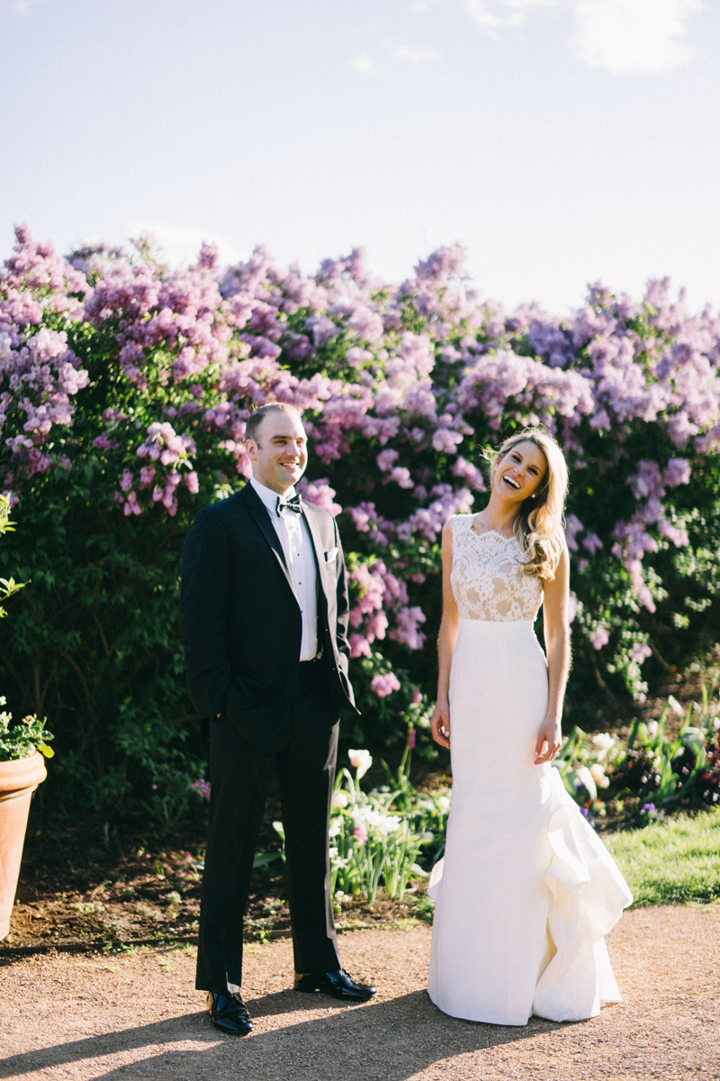 wedding photos of bride and groom at Lake Harriet Rose Garden