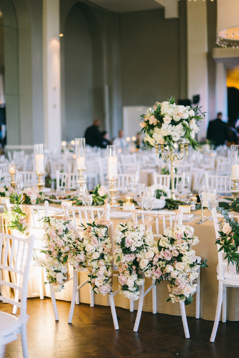 floral at reception at Calhoun Beach Club Minneapolis Minnesota