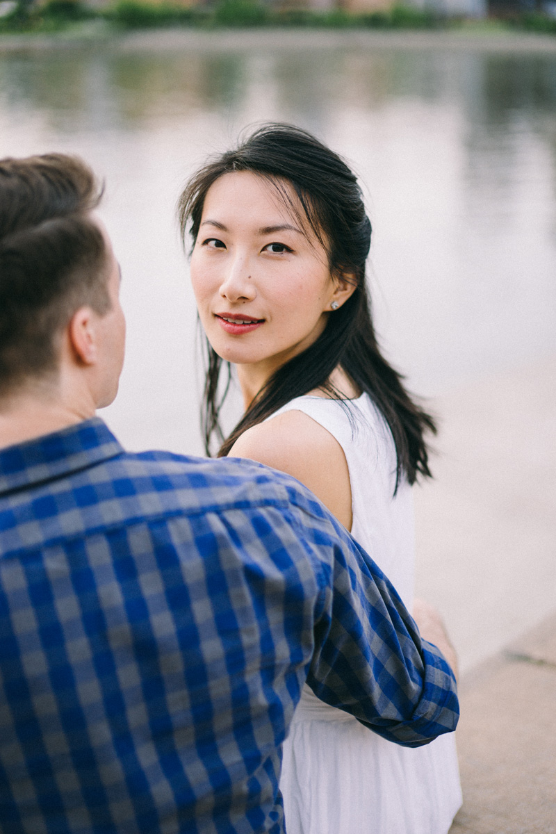 St Paul engagement photos by the river