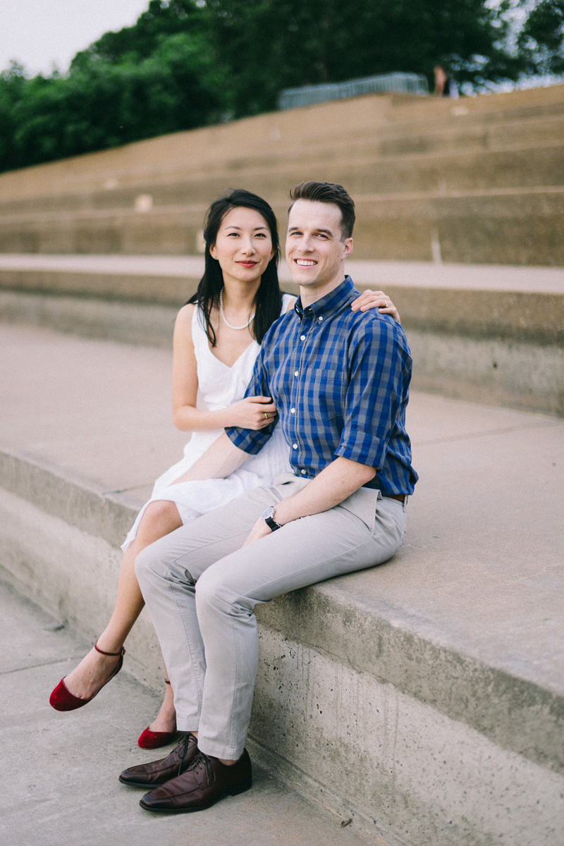 St Paul engagement photos by the river