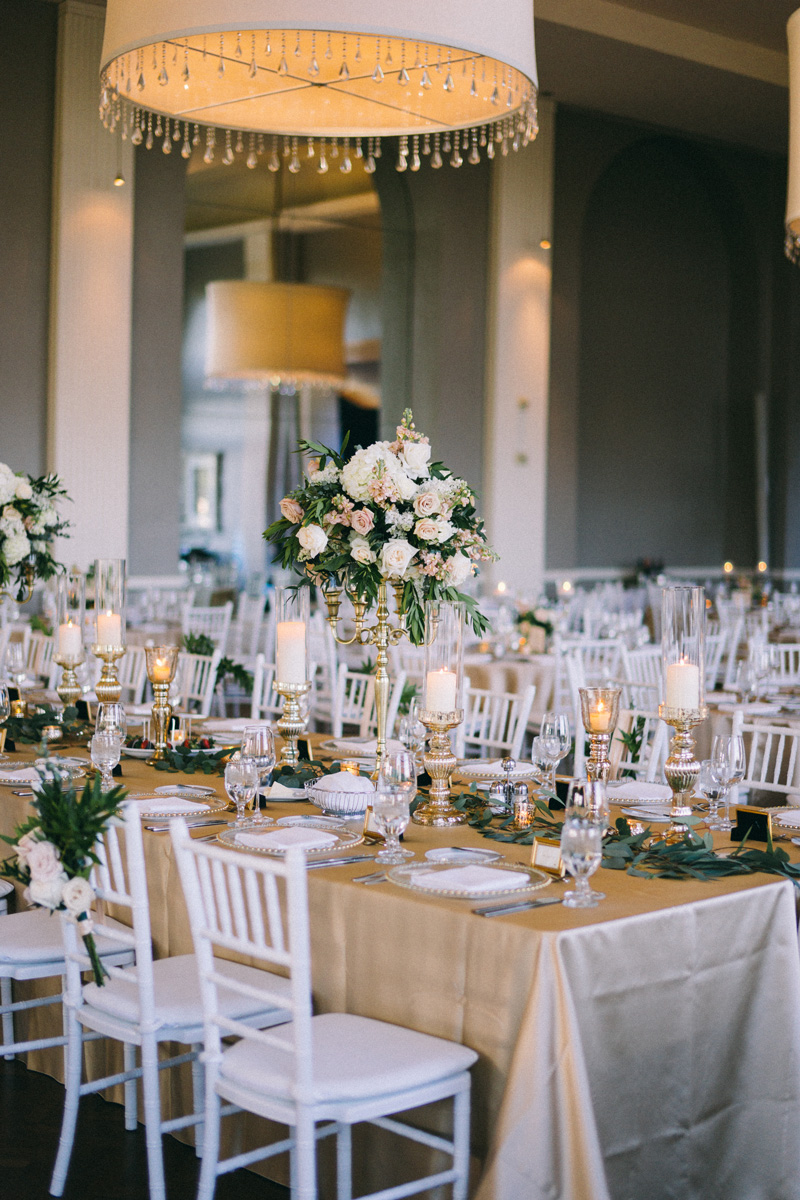 floral at reception at Calhoun Beach Club Minneapolis Minnesota