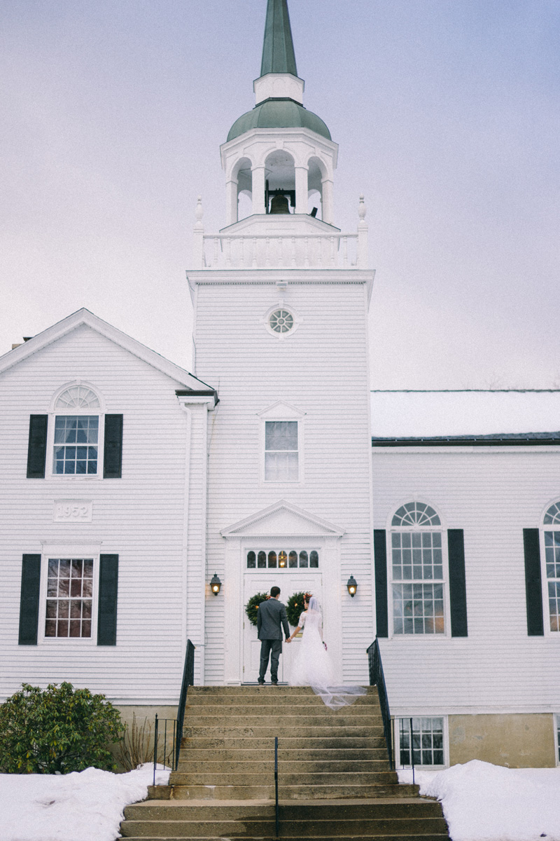 Freeport Maine winter wedding