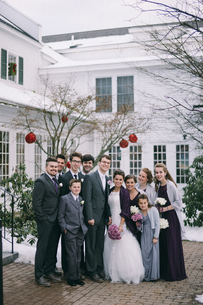 Freeport Maine winter wedding