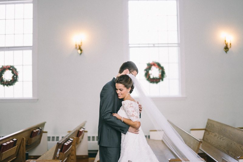 Freeport Maine winter wedding