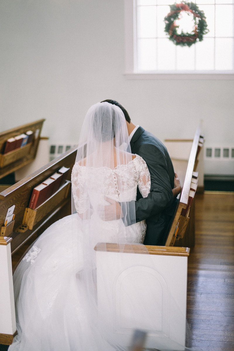 Freeport Maine winter wedding