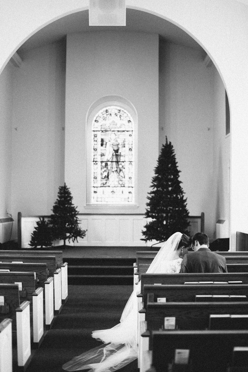 Freeport Maine winter wedding