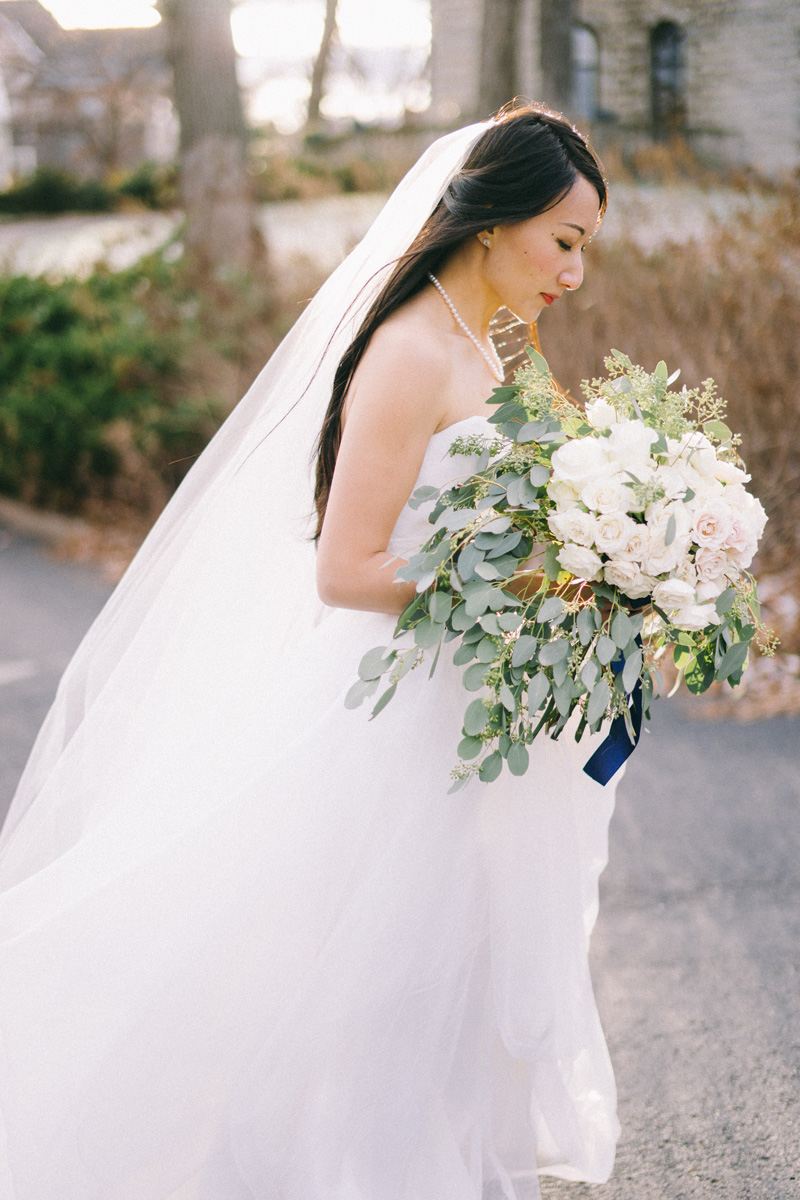 St Paul winter wedding bridal party photos