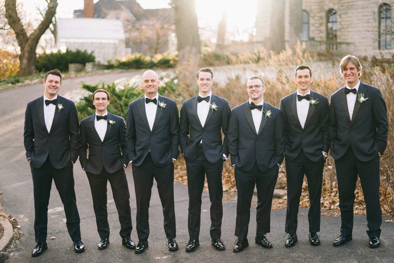 St Paul winter wedding bridal party photos