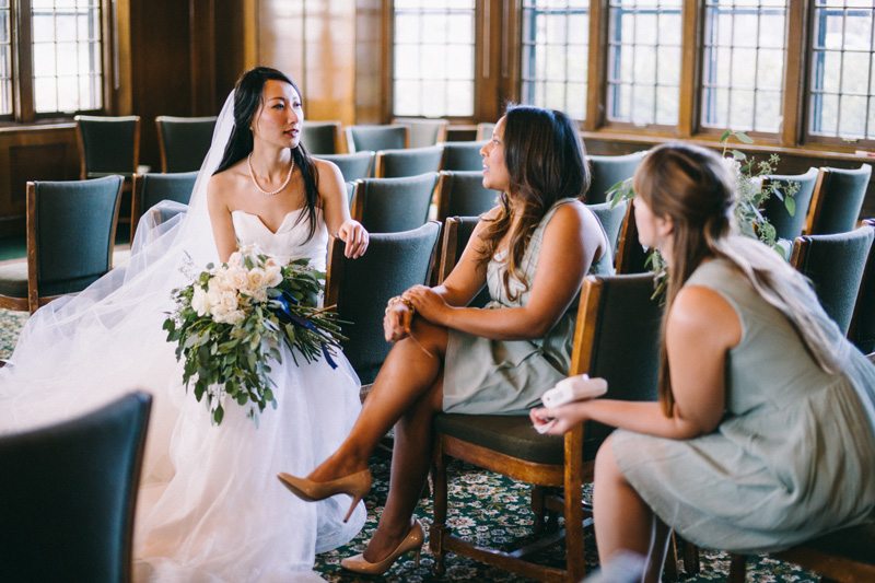 St Paul winter wedding bridal party photos