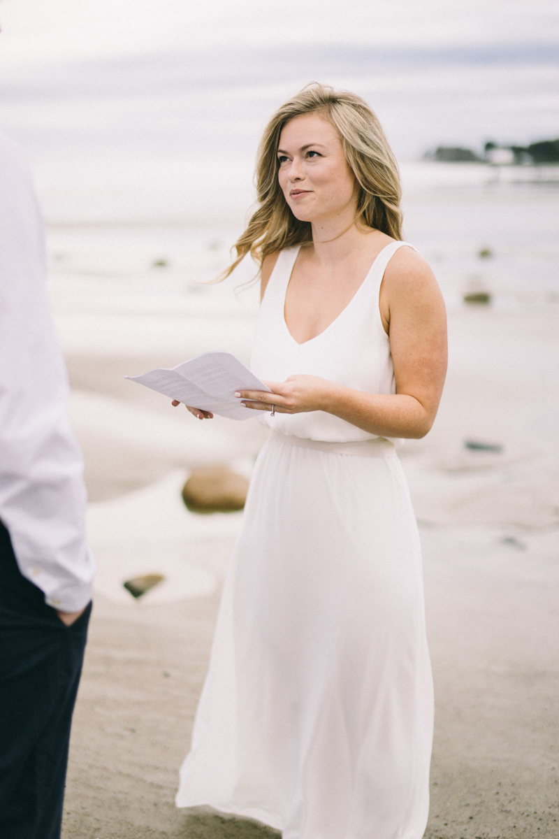 wedding vows on maine beach