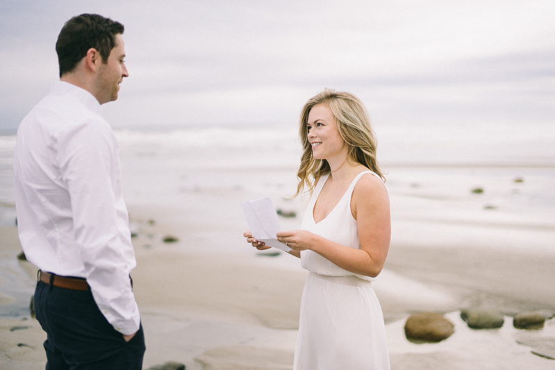 wedding vows on maine beach