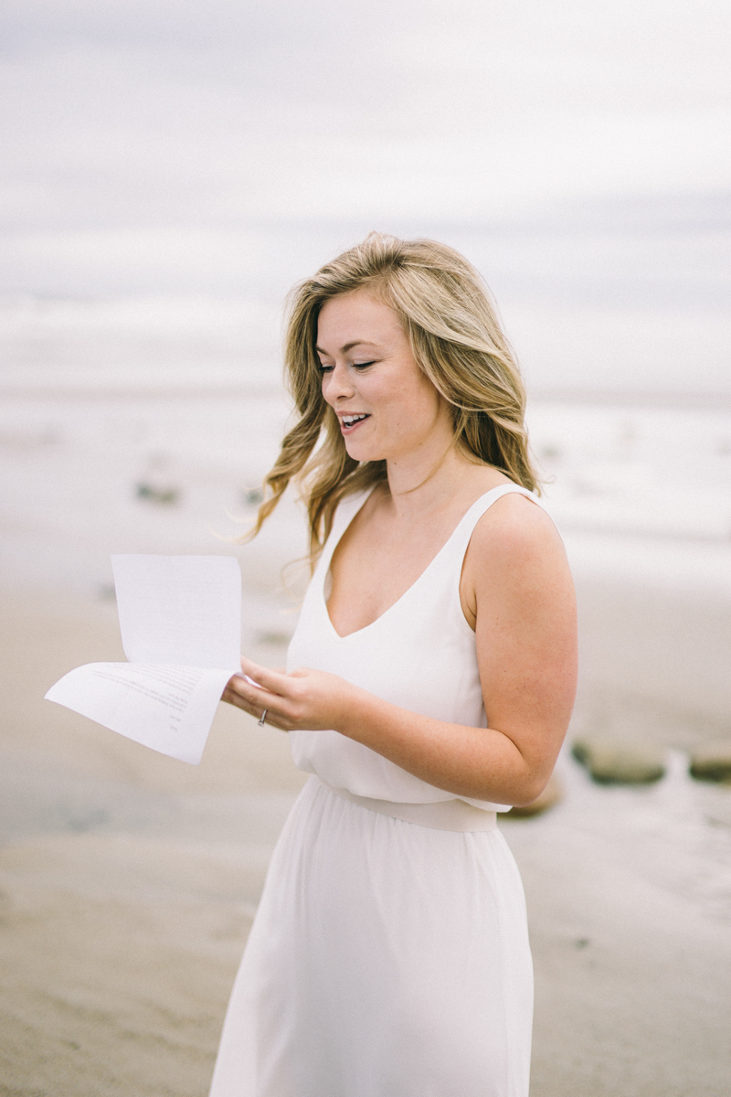 Wedding Vows on Maine Beach