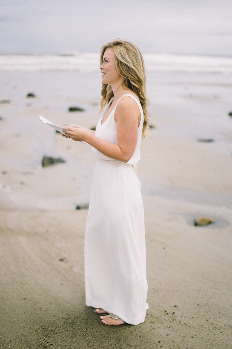 Wedding Vows on Maine Beach