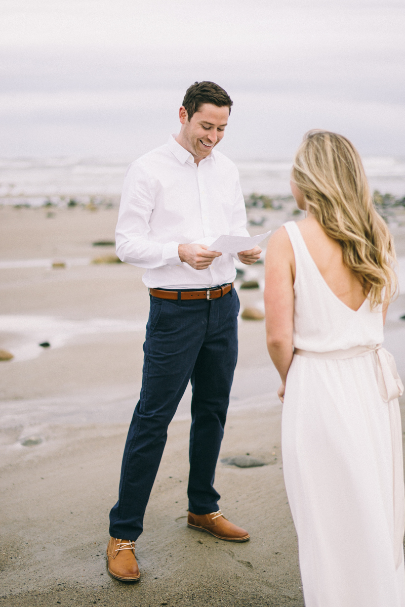 Wedding Vows on Maine Beach