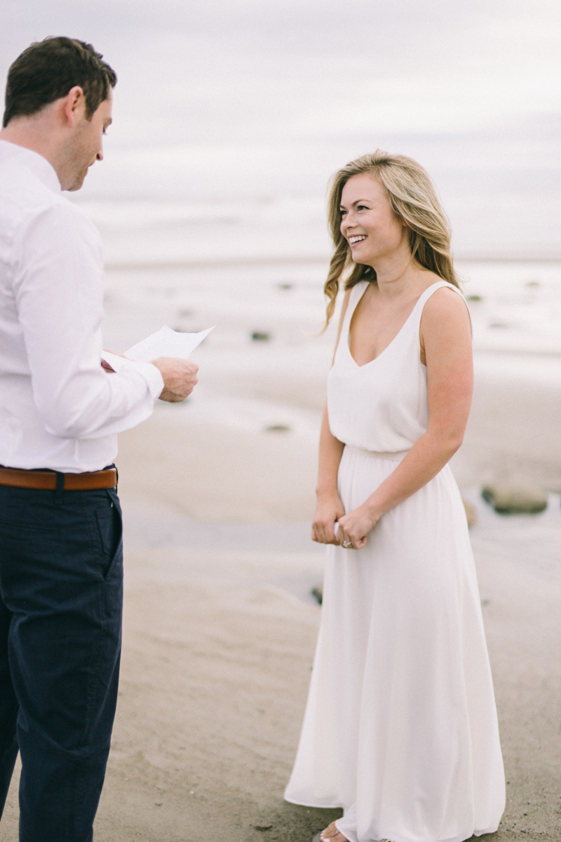 Wedding Vows on Maine Beach