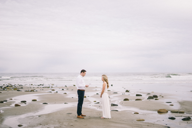 Wedding Vows on Maine Beach