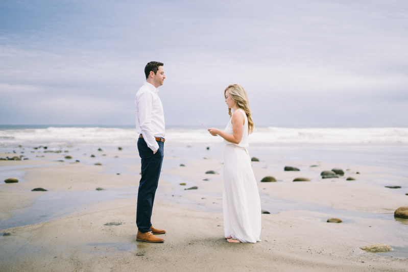 Wedding Vows on Maine Beach