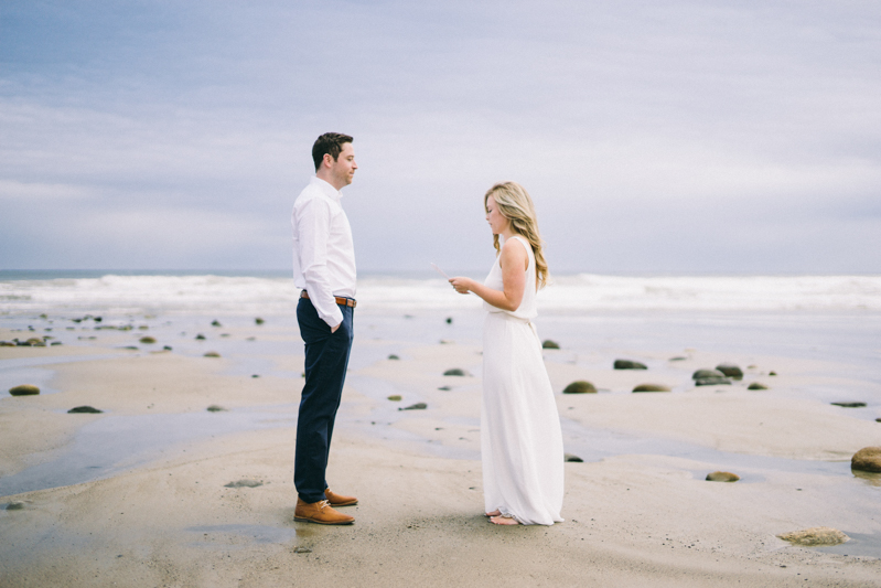 Wedding Vows on Maine Beach