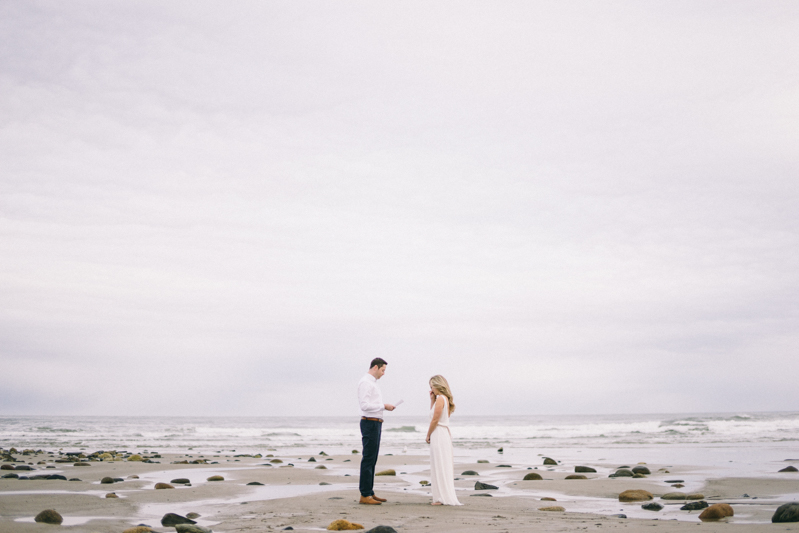 Wedding Vows on Maine Beach