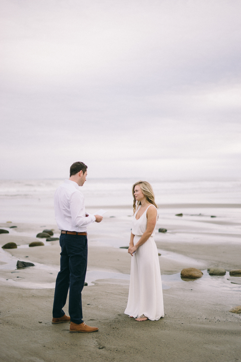 Wedding Vows on Maine Beach