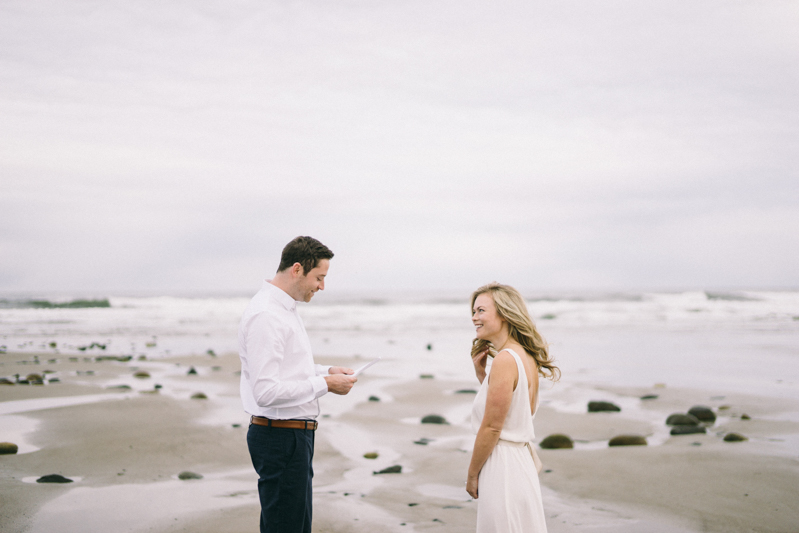 Wedding Vows on Maine Beach